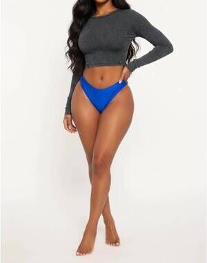 NEW JNK brazil shiny bikini panty shorts in royal blue
